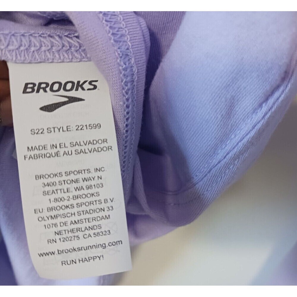 Brooks Top Distance Graphic Running Long Sleeve Heather Violet Size‎ XS - Picture 6 of 9